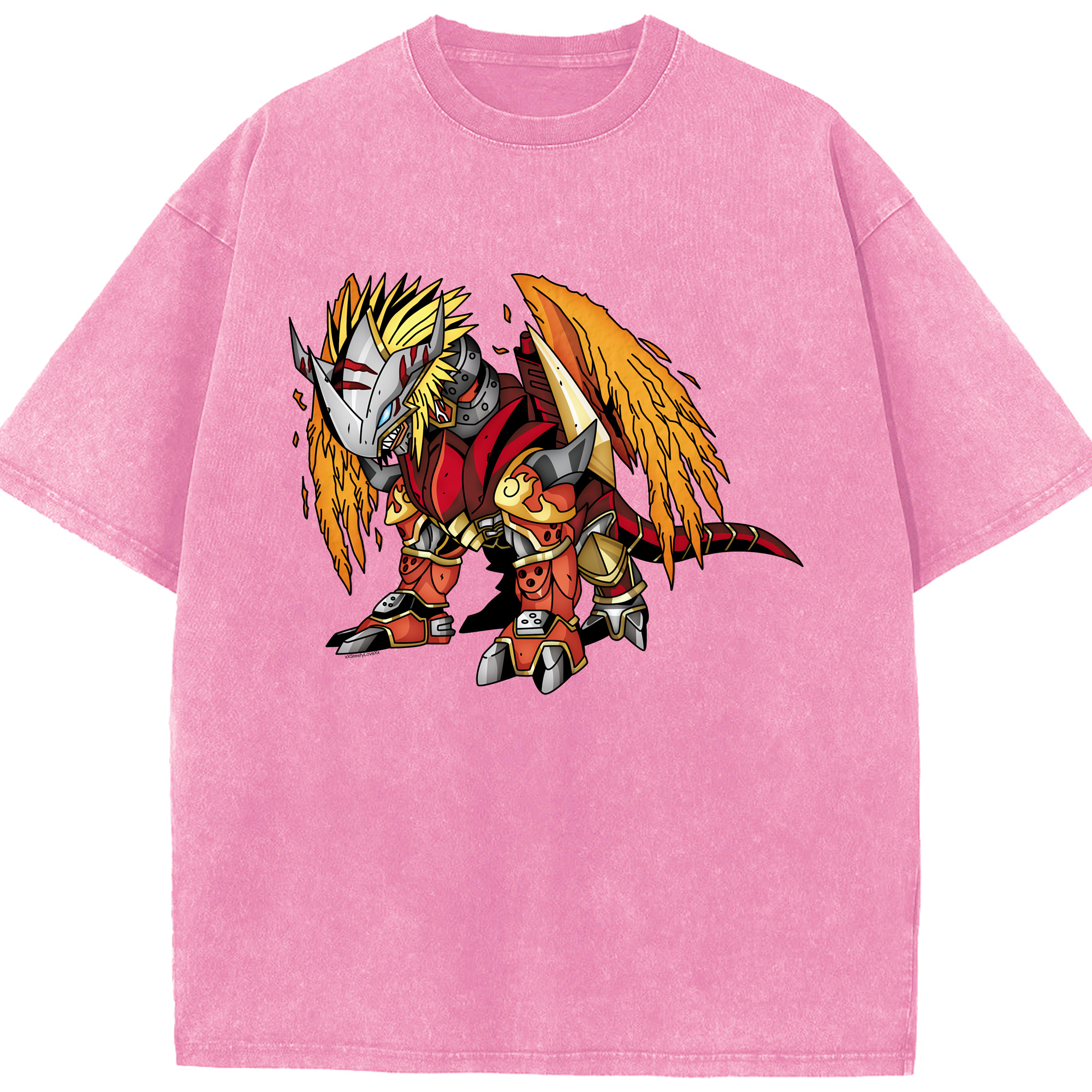 （画像用） Digimon デジタルモンスター/デジモン 綿100% ヴィンテージ風 半袖Tシャツ（フロントプリント）